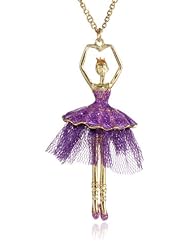 Betsey Johnson "Terrific Tutus" Ballerina Long Pendant Necklace, 35"