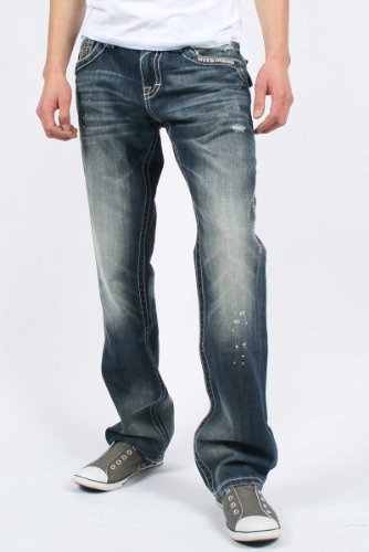 Rock Revival - Mens Steven Straight Leg Jeans: Wash 12