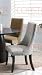 Set of 2 Parson Dining Chairs with Curved Back in Gray