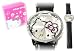 Gorgeous Bling Black Hello Kitty Leather-Like Wristwatch with Crystal Accents COMES IN HELLO KITTY GIFT BOX!