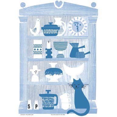 Pompom the Potters Pet'' by Lisa Jones Studio (Print)