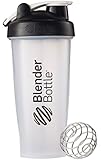 BlenderBottle Classic Loop Top Shaker Bottle, Clear Black, 28 Ounce