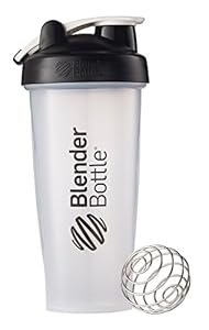 BlenderBottle Classic Loop Top Shaker Bottle, Clear Black, 28 Ounce