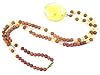 Positive Energy Mala Beads Rudraksha Citrine Prayer Mala Solar Plexus Chakra 108+1