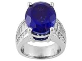 14K White Gold Tanzanite and Diamond Ring