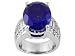 14K White Gold Tanzanite and Diamond Ring