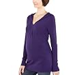 Liz Lange&reg; Long Sleeve Hoodie Cozy Sweater - Plum