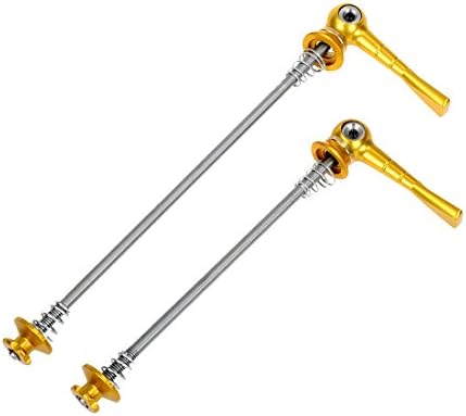 Bikelee Bike Quick Release Wheel Skewers with 64Ti Titanium Axle in KCNC Craft Ultra-light 48g for Hubs Black Titanium Blue Red Gold