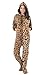 Footed Pajamas Cheetah Spots Adult Hoodie One Piece