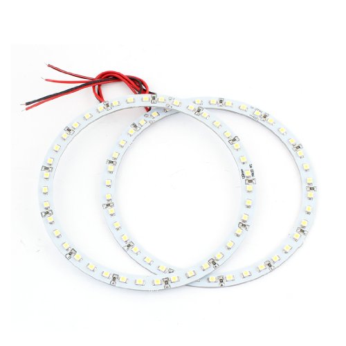 2 Pcs 120mm White 39 SMD LEDs Angel Eyes Headlight