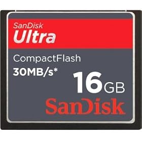 SanDisk 16GB Ultra CompactFlash (CF) Card. 16GB SDCFH-016G ULTRA COMPACT FLASH CF FL-CRD. 16 GB