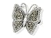Silver and Marcasite Butterfly Brooch