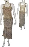 Skirt Top Set Georgette Embroidery Womens Casual Sundresses Size P