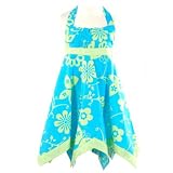 Little Girls Trendy Clothes TURQUOISE HALTER Summer Dress BONNIE JEAN Girl 4-16