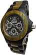 Tense All Wood 3 Multi Eye Hypoallergenic Mens Watch Dark/Green Wood G4300DG