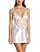 Dreamgirl Women's To Have and To Hold Satin Charmeuse Chemise and Thong Set