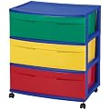 Sterilite Wide 3-Drawer Cart - Primary Colors