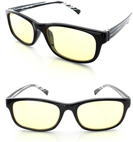 NEW Optiks Full Rim Ergonomic Advanced Computer Gaming Glasses with Amber Lens Tint Video Games Glasses Anti Blue Rays Glasses CKY0017