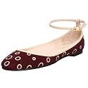 ALL BLACK Suede Skimmer,Wine,40 EU (US Women's 10 M)
