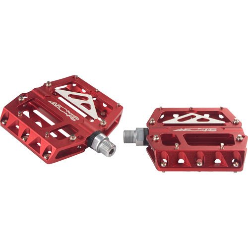 Azonic 420 Flat Bike BMX Sports/Mountain Bike Pedals - Red / One Size