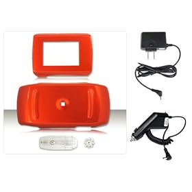 PCMICROSTORE Brand T-Mobile Sidekick ID myFaves Solid Snap-On Crystal Case Cover with Removable Swivel Belt Clip - Bundled with 12v Rapid Premium Car Charger and Home Travel Wall AC Adapter Charger