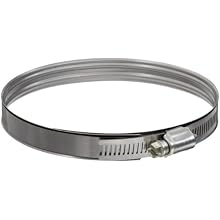 Murray DB Series Stainless Steel Worm Gear Hose Clamp, 4.44" Min Clamp ID, 5.38" Max Clamp ID, 1/2" Band Width, Pack Of 5