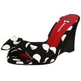 daniblack Womens Daisy Wedge Slide