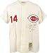 Pete Rose Autographed Cincinnati Reds Mitchell and Ness Jersey with Hit King and 4256 Inscription