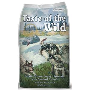 Taste of the Wild Grain-Free Pacific Stream Dry Dog Food for Puppy, 15-Pound Bag