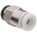 SMC KQ2H Push-to-Connect Tube Fitting, Adapter, Nickel Plated Brass Body, Tube OD x Metric (M) Male Thread, With Gasket, Metric
