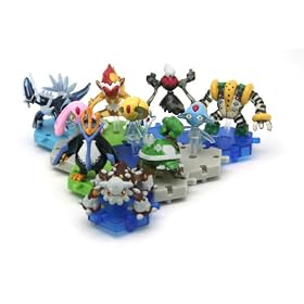 Pokemon Super Encyclopedia Mini Figure Series SP 01 [Partial Translucent] (1 set of 10 mini ~0.75" to ~1.325" figures: Azelf, Darkrai, Dialga, Empoleon, Heatran, Infernape, Mesprit, Regigigas, Torterra, and Uxie) (Japanese Import)
