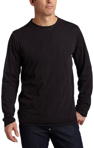 Howe Men’s “National” Long Sleeve Double Layer T-Shirt,Black,Medium