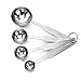Amgate Stainless Steel Scoops Measuring Spoon Set with Accurate Metric Sizes, 4 Piece