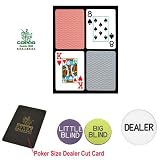 New CopagT Poker Size PLASTIC Playing Cards & Dealer Kit