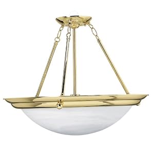 American Fluorescent HS6213PB Duomo Semi-Flush, Polished Brass by 