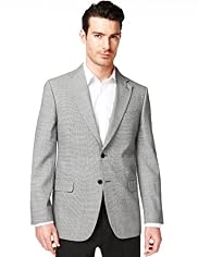 Collezione2 Button Basket Weave Jacket with Wool
