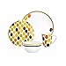 Rachael Ray Dinnerware Little Hoot 4-Piece Salad Plate Set, Print