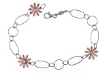 14K Rose and White Gold Daisy Bracelet