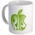R.I.P. Steve Jobs Green Apple on an 11oz Ceramic Coffee Cup Mug