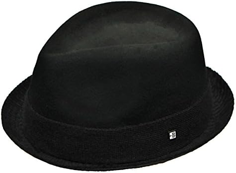 Block New York Mens Trilby Black Wool Blend Fedora Hat, Large