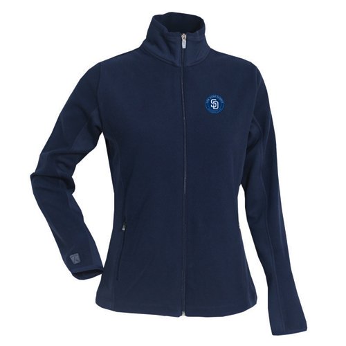 San Diego Padres Womens Sleet Full Zip Fleece (Team Color) - Medium