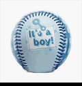 Personalized Blue Baby Baseball