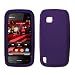 Premium Purple Silicone Gel Skin Cover Case for Nokia Nuron 5230 [Accessory Export Brand Packaging]
