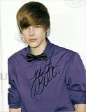JUSTIN BIEBER HANDSOME AUTOGRAPHED 8 X 10 PHOTO