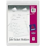 Avery Job Ticket Holders, Heavy Gauge Vinyl, 9 x 12 Inches, 10 per Pack (75009)