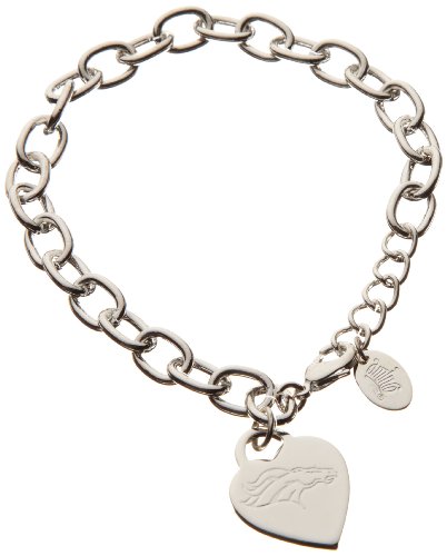NFL Denver Broncos Heart Tag Bracelet