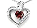 0.67 cttw 10k Gold Genuine Heart Shape Garnet and title=