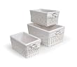 Badger Basket Three Basket Set, White