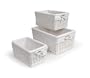 Badger Basket Three Basket Set, White