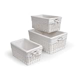 Badger Basket Three Basket Set, White
